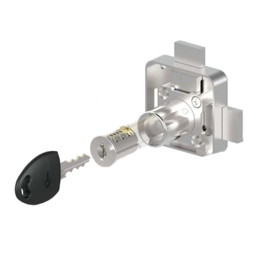 Cerradura para mueble con dos puertas