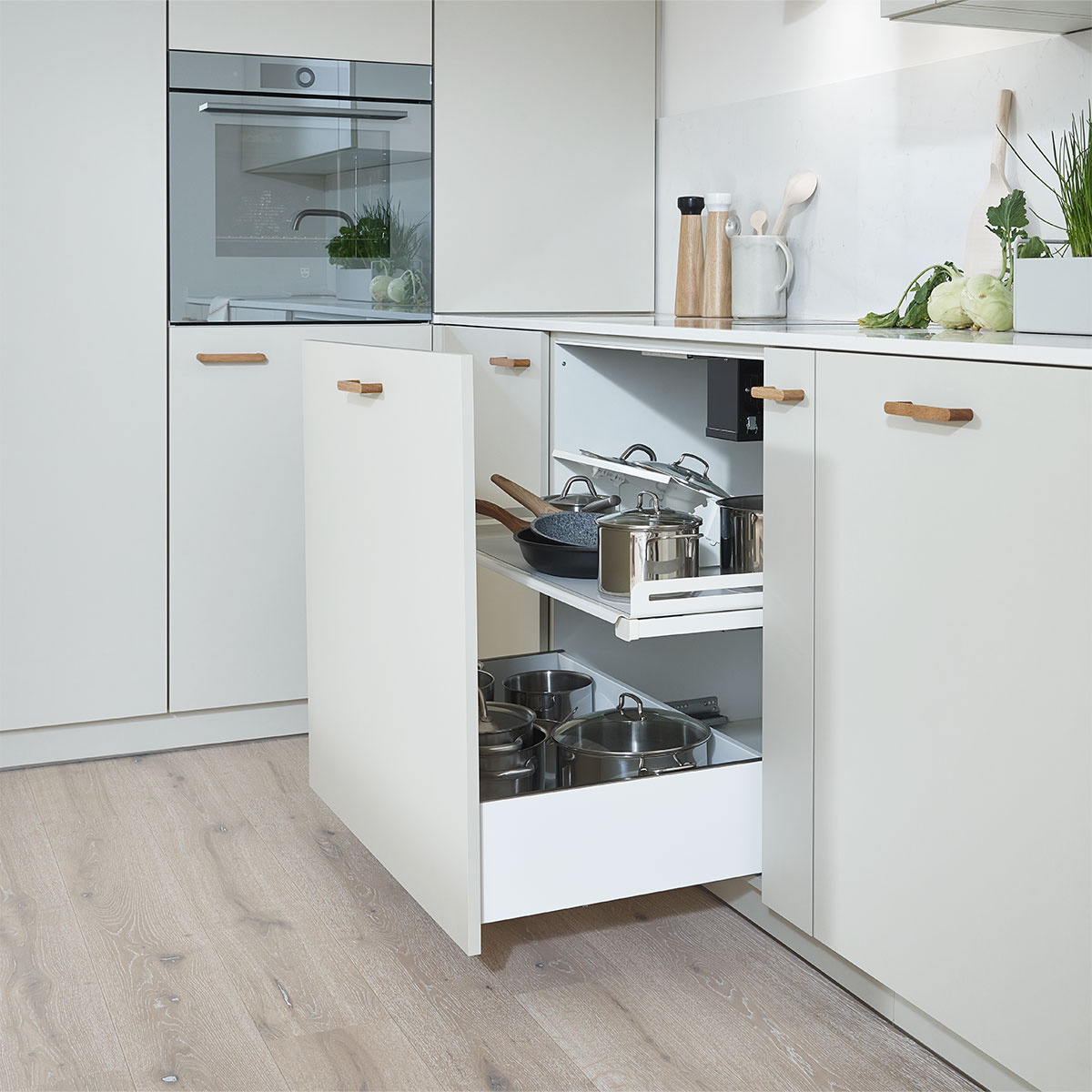 Entrepaño extraíble EXTENDO, Línea LIBELL para mueble de 900 mm, color blanco