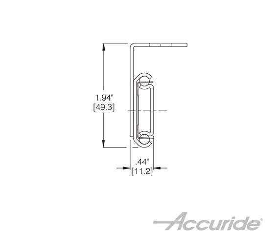 Corredera de cajón lapicero con tornillería-350 mm