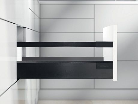 Cajón TANDEMBOX antaro con galería, altura C, color negro terra