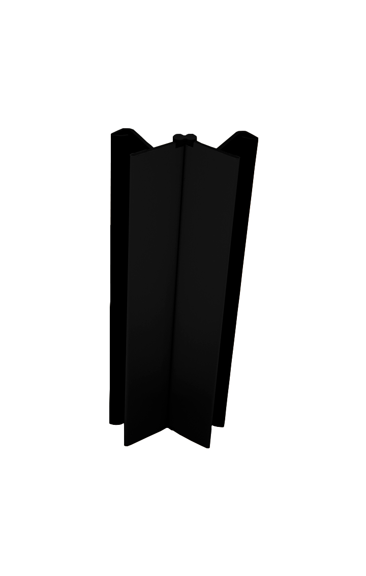 Esquinero Jolly, para ángulo interno/externo, altura de 100 mm. acabado negro.