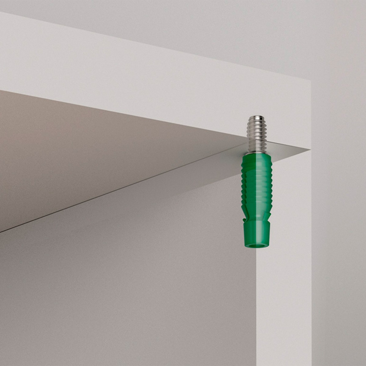 Perno Permanente PAD de largo 35 mm x Ø 9.3 mm para  paneles de 18mm, color verde