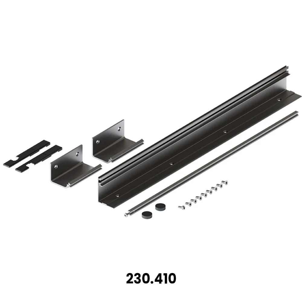 Kit Sistema corredizo CONCEPTA 3 PUSH capacidad de carga 25kg, para puertas de madera abatibles e insertables sin jaladera, derecho