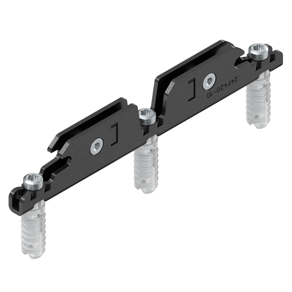 Fijación frontal simétrica EXPANDO para frentes de aluminio ancho y estrecho, MDF y madera sólida.