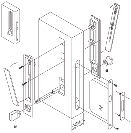 Cerradura para puerta deslizable