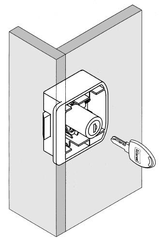 Cerradura con resorte para puerta o cajón de gabinete