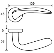 Set de manijas Valli&Valli, NABUCCO H1016 con bocallave, diseñado por Valli Workshop, acabado cromo satinado