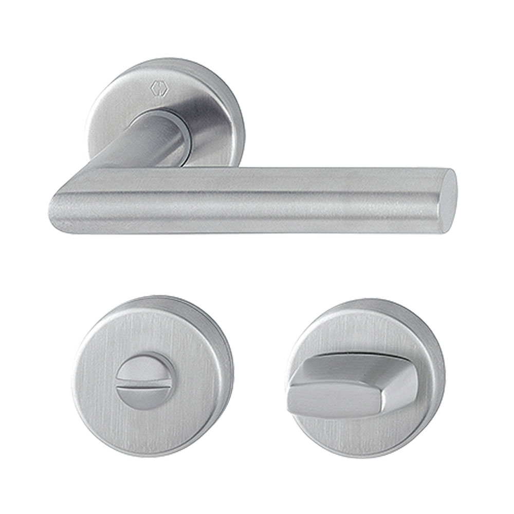 Manijas AMSTERDAM para baño, para espesor de 40-45mm, acabado acero inox