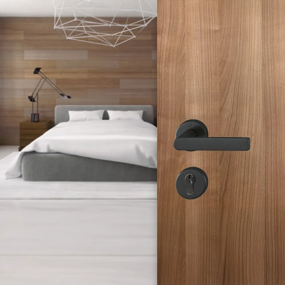 Set de manijas LOS ANGELES Resista® para recámara, acabado negro satinado