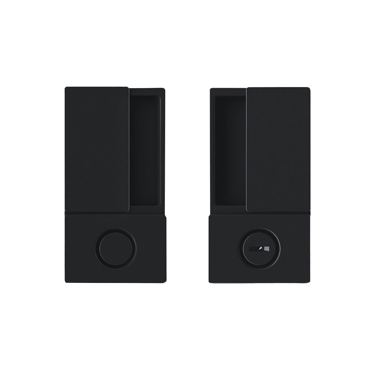 Jaladera WAVE para puerta corrediza para puerta de baño, color negro