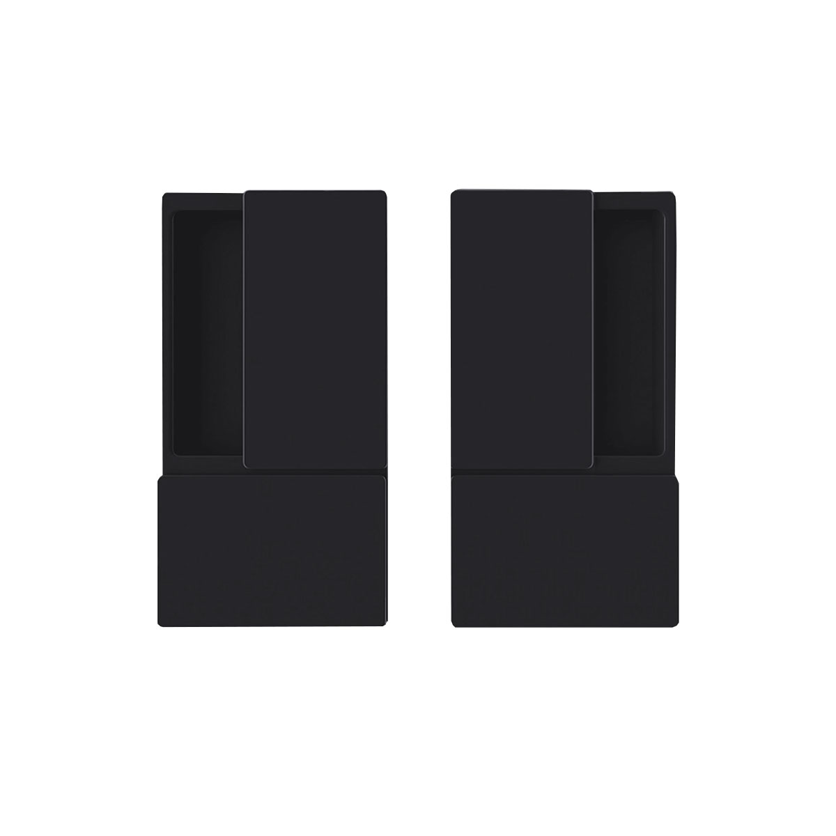 Jaladera WAVE para puerta corrediza de paso, color negro