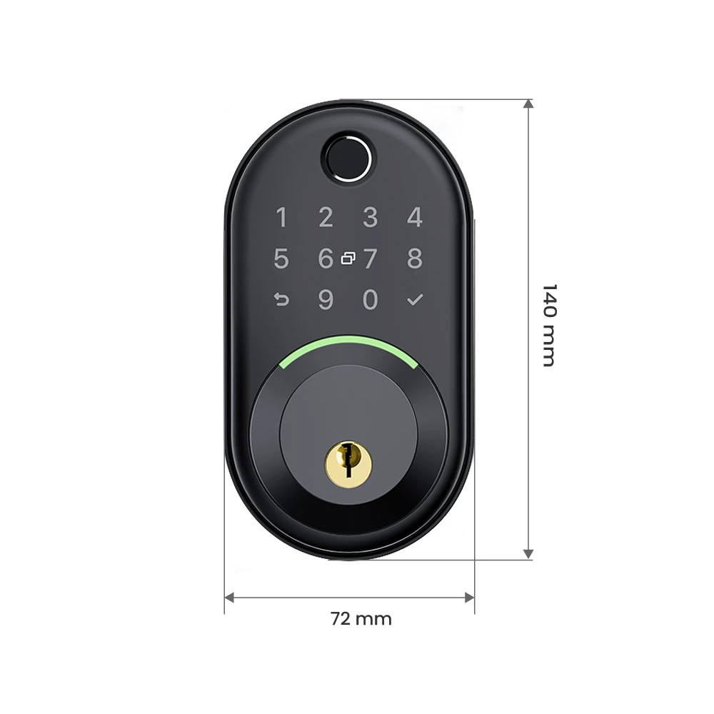 Cerradura electrónica SKOLL para puertas de comunicación interiores, acabado negro