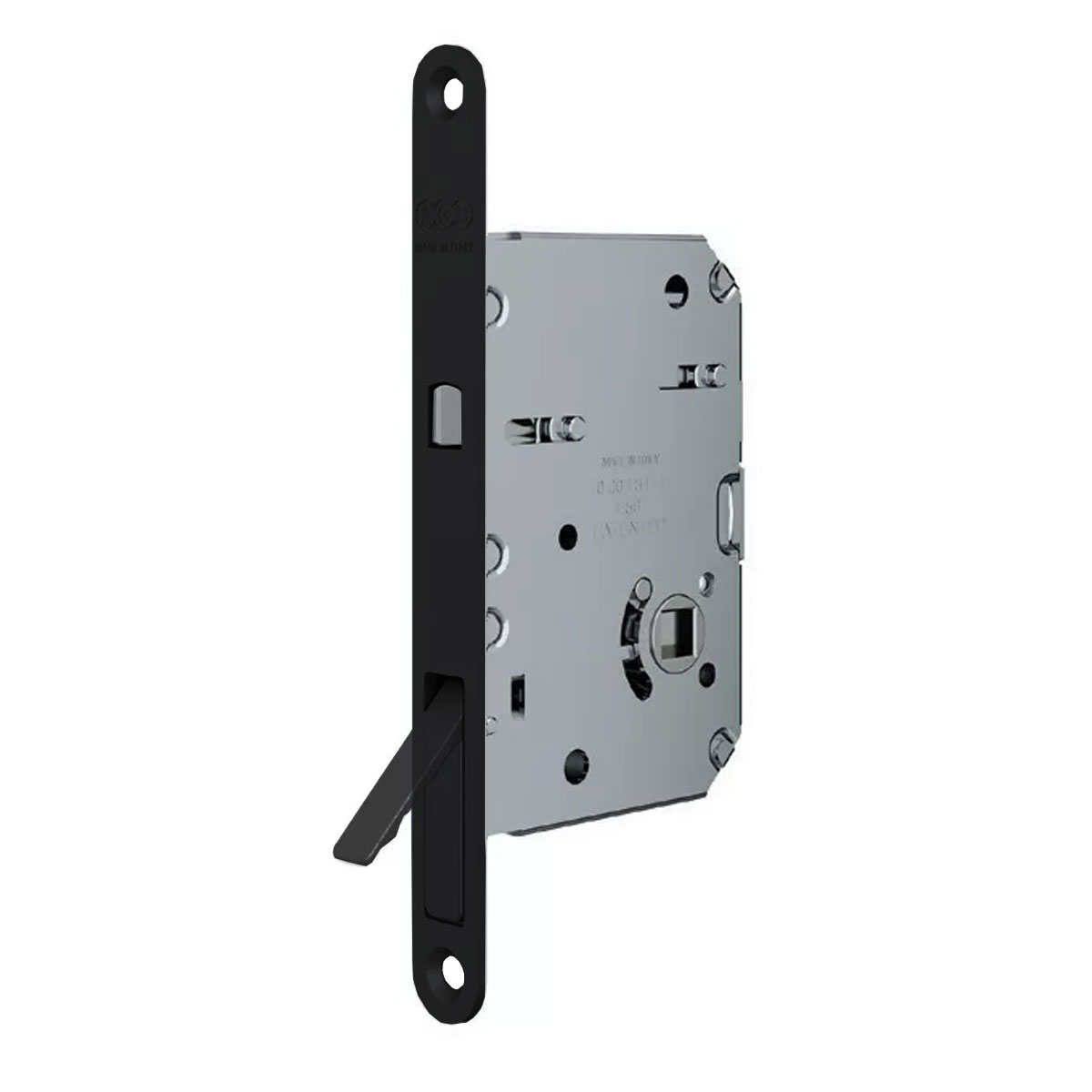 Mecanismo Scivola Tre para puerta corrediza, función baño, color negro