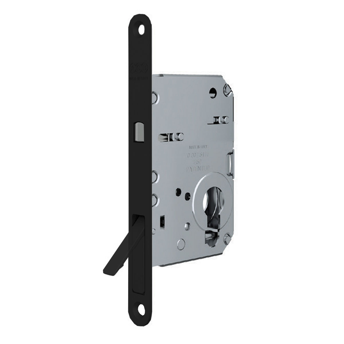 Mecanismo Scivola Tre para puerta corrediza, función cilindro, color negro