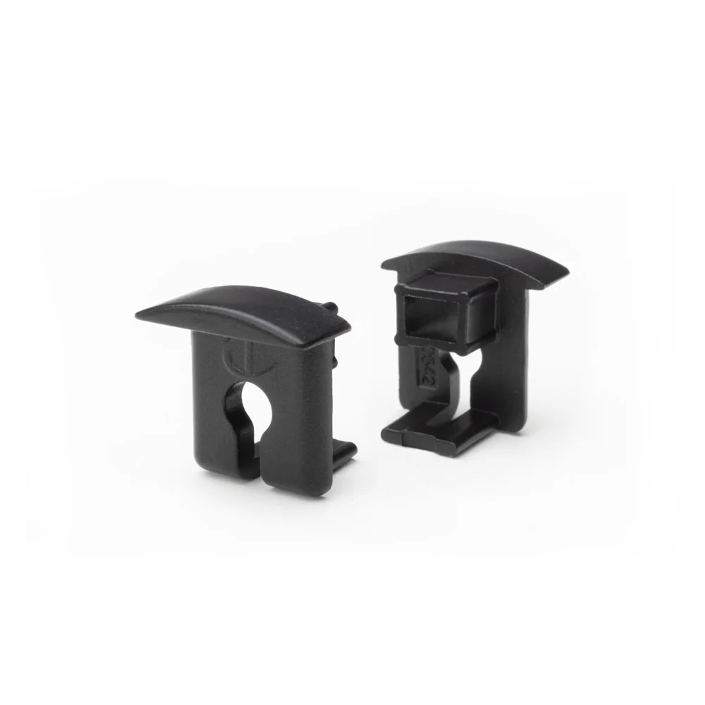 Set de dos tapas para perfil MISS, acabado negro