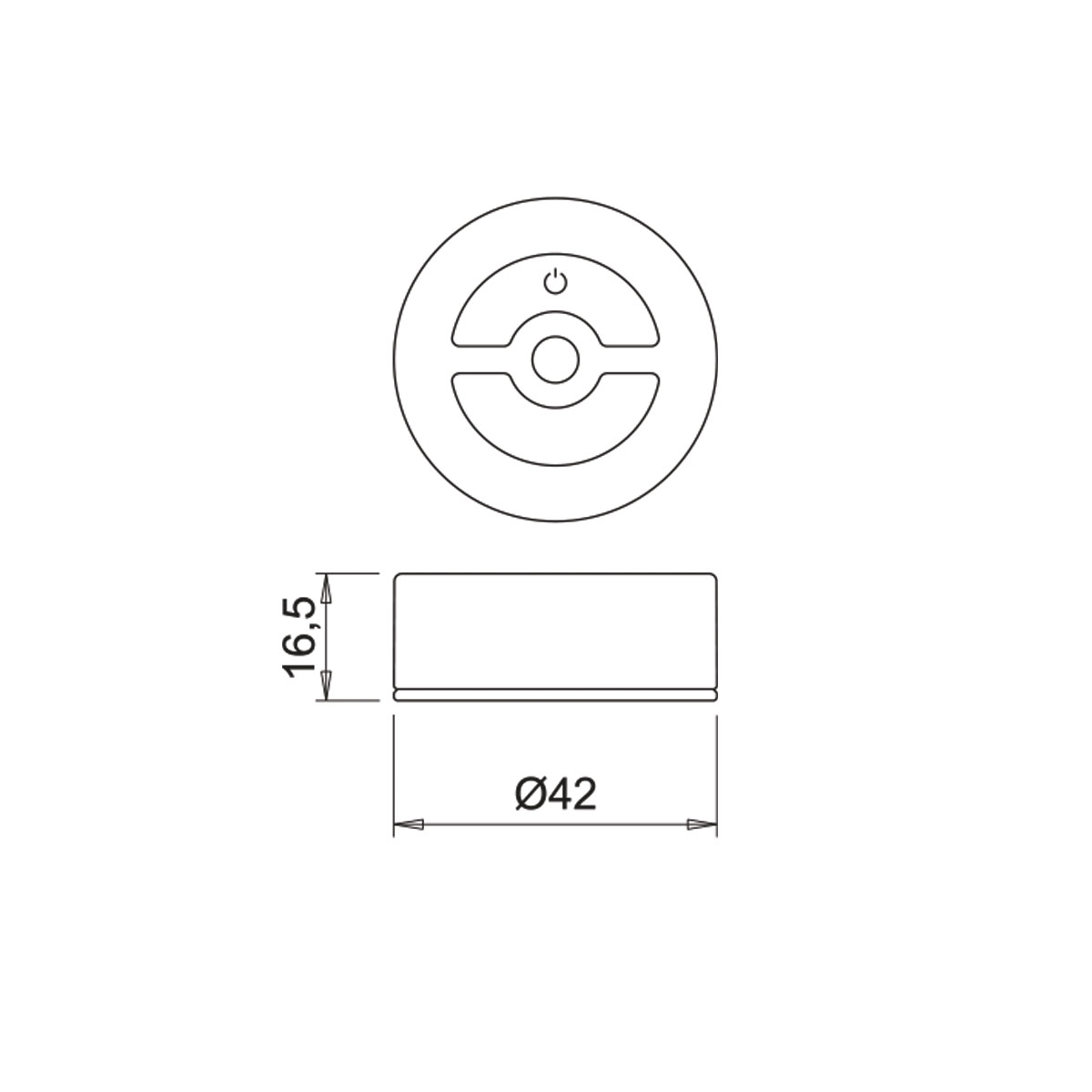 Switch inalámbrico GIRO F y receptor, color negro