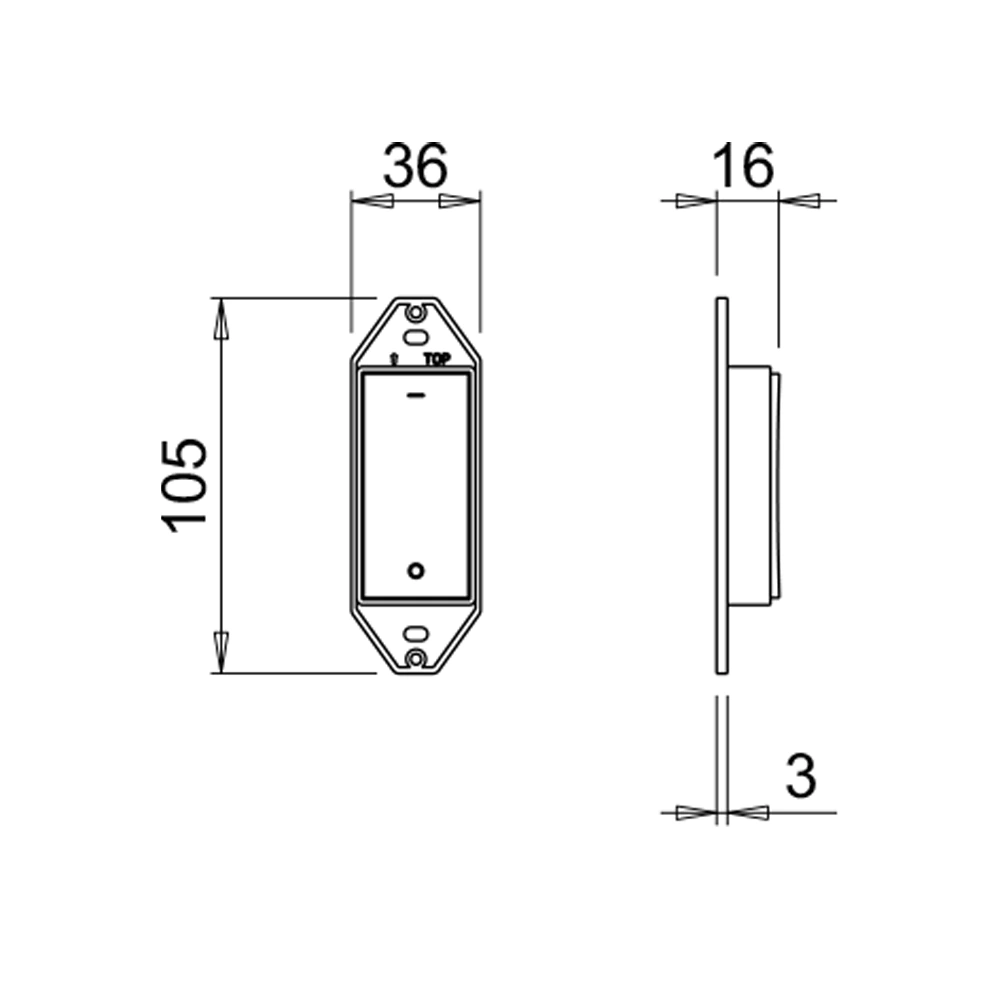 Switch KINY cinético D-Motion y regulación de intensidad  M24, color negro