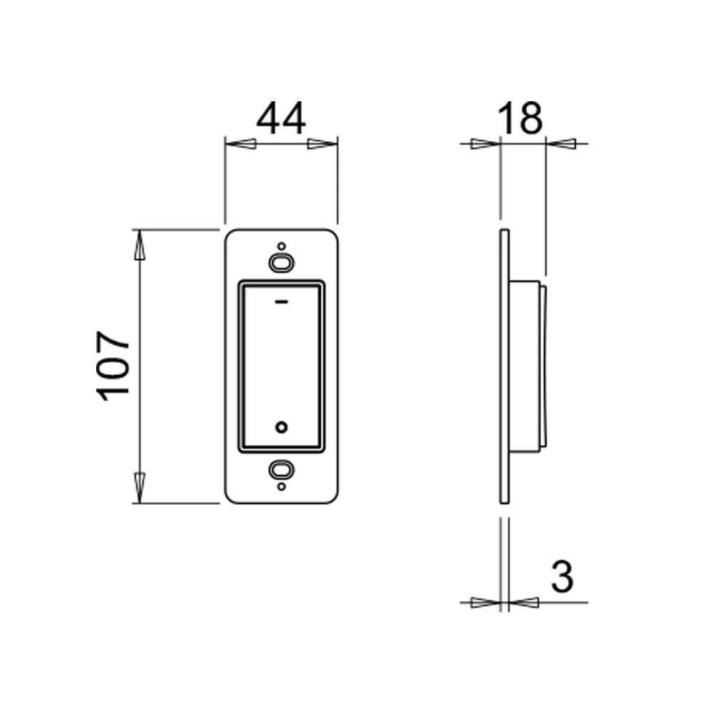 Switch KINY cinético D-Motion con imán y regulación de intensidad  M24, color blanco