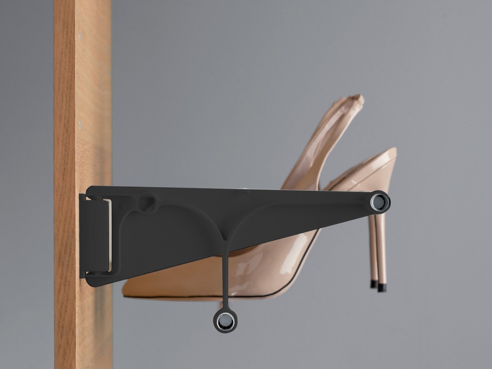 Zapatera extensible para closet de 560 a 1000 mm, color negro