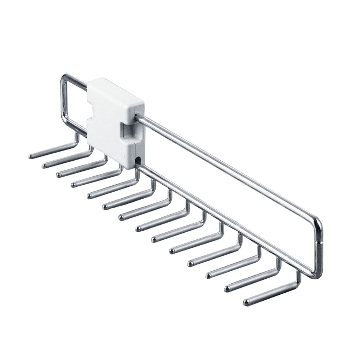 Corbatero extraíble capacidad 14 pzas, acabado cromo