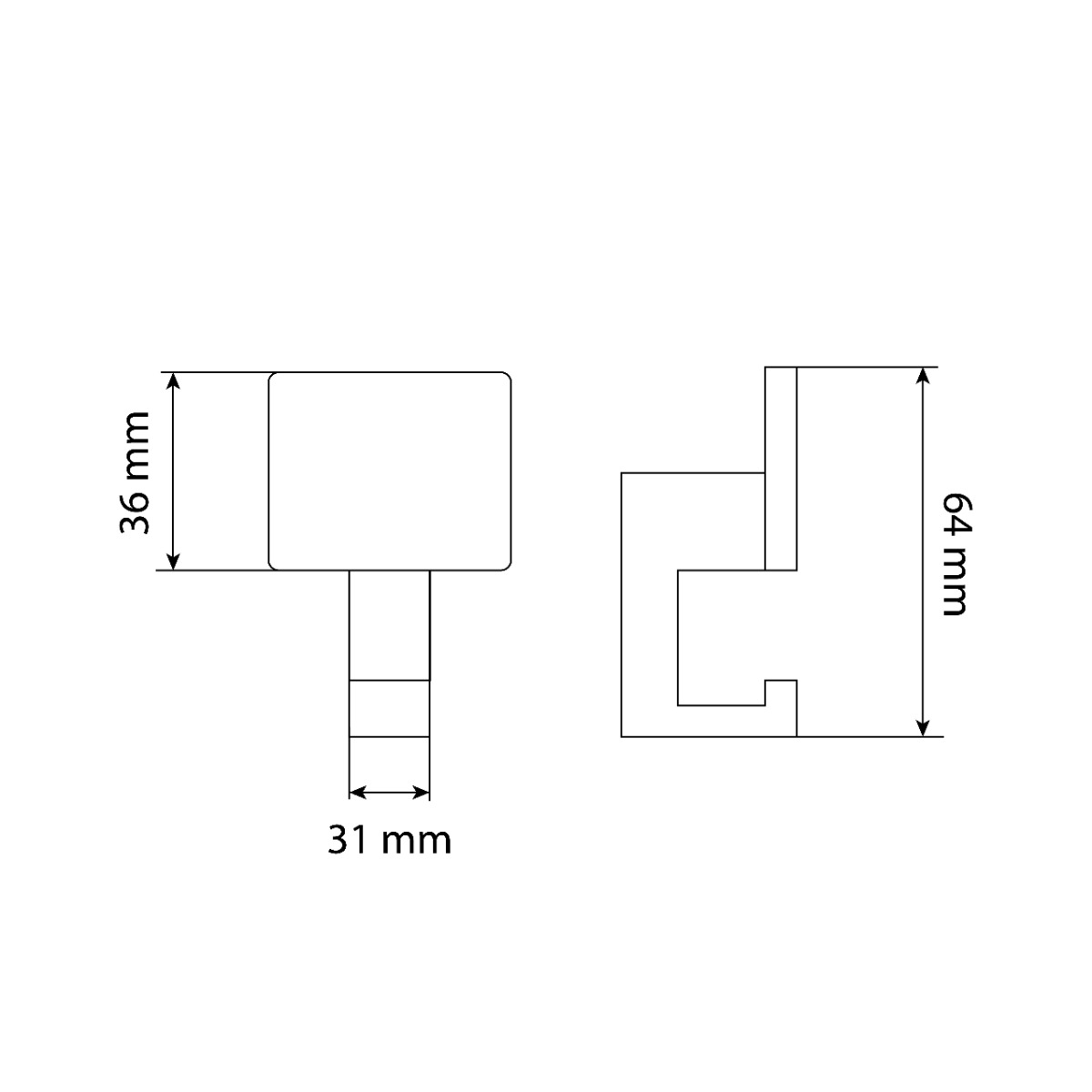Gancho para colgar niquelado