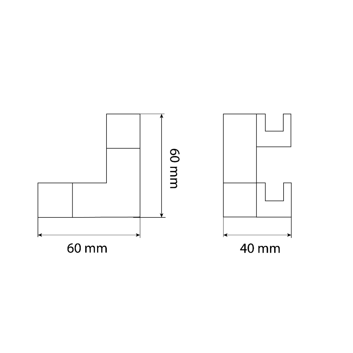 Gancho para colgar FACADE, acabado plata