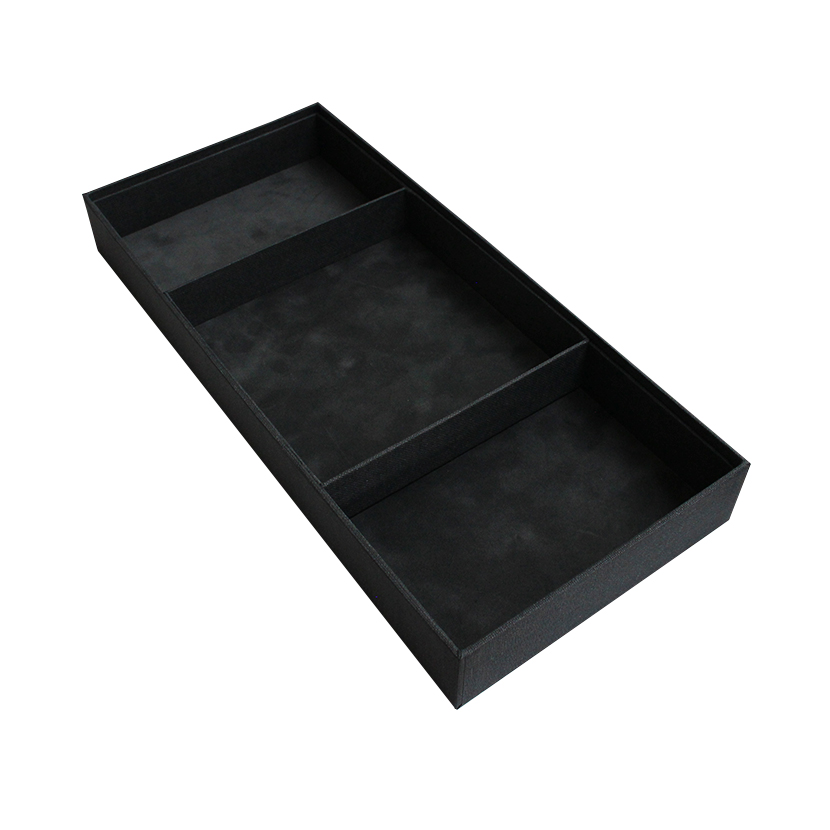 Caja universal para organizadores de clóset MILLENIAL, acabado interno terciopelo gris