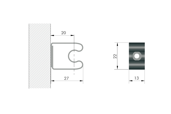 Sistema de unión PLINTH CLIP para fijación de zoclos