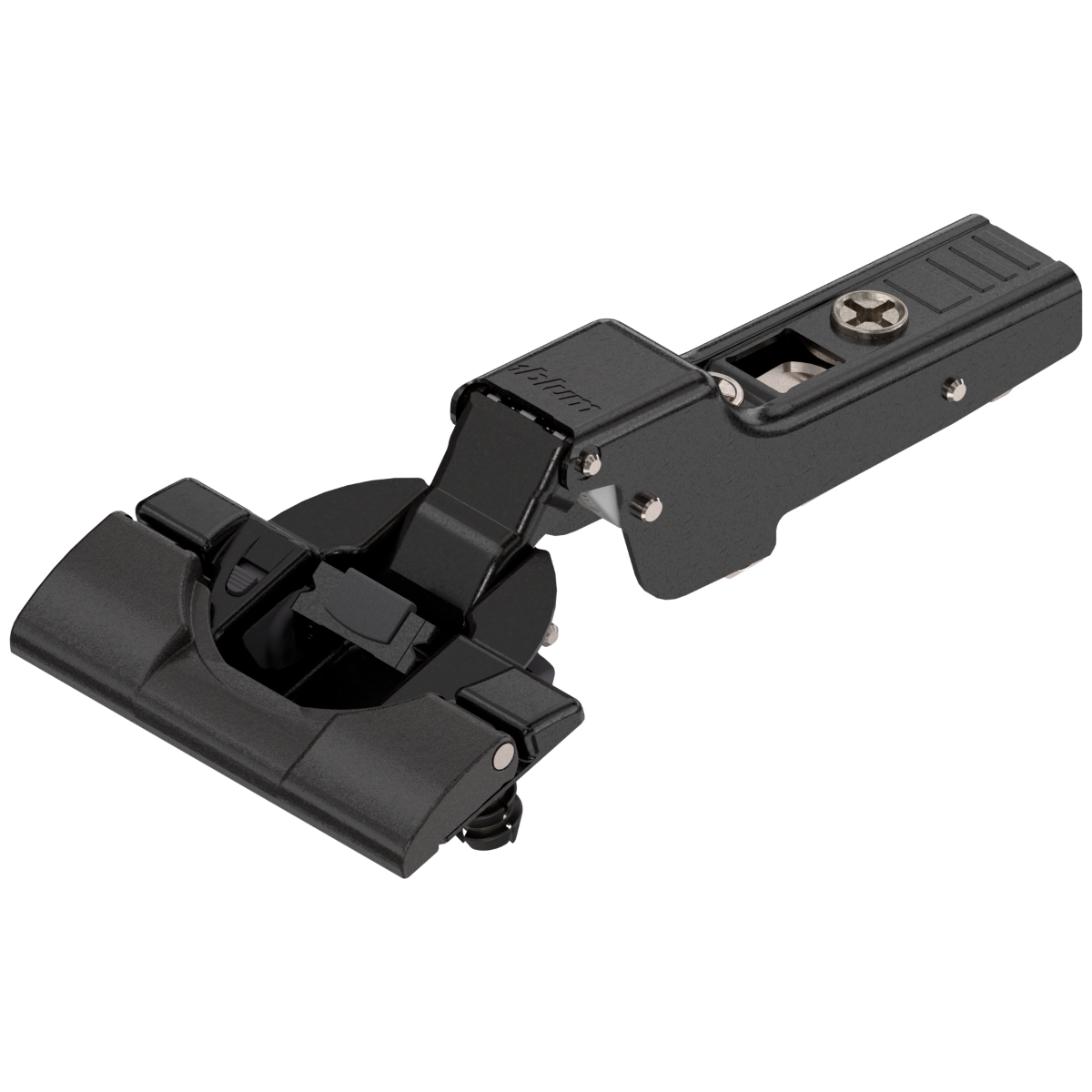 Bisagra CLIP top BLUMOTION 110° (medio cubrimiento), con muelle, versión INSERTA, negro ónix