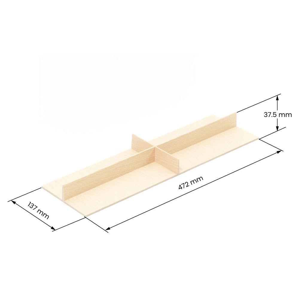 Sistema organizador cubertero LINIQ, acabado encino blanco