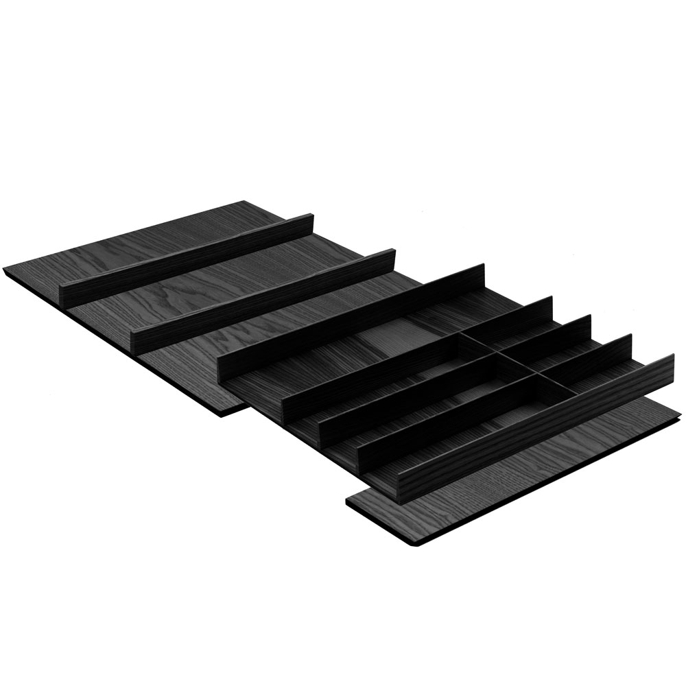 Sistema organizador cubertero LINIQ, acabado fresno negro