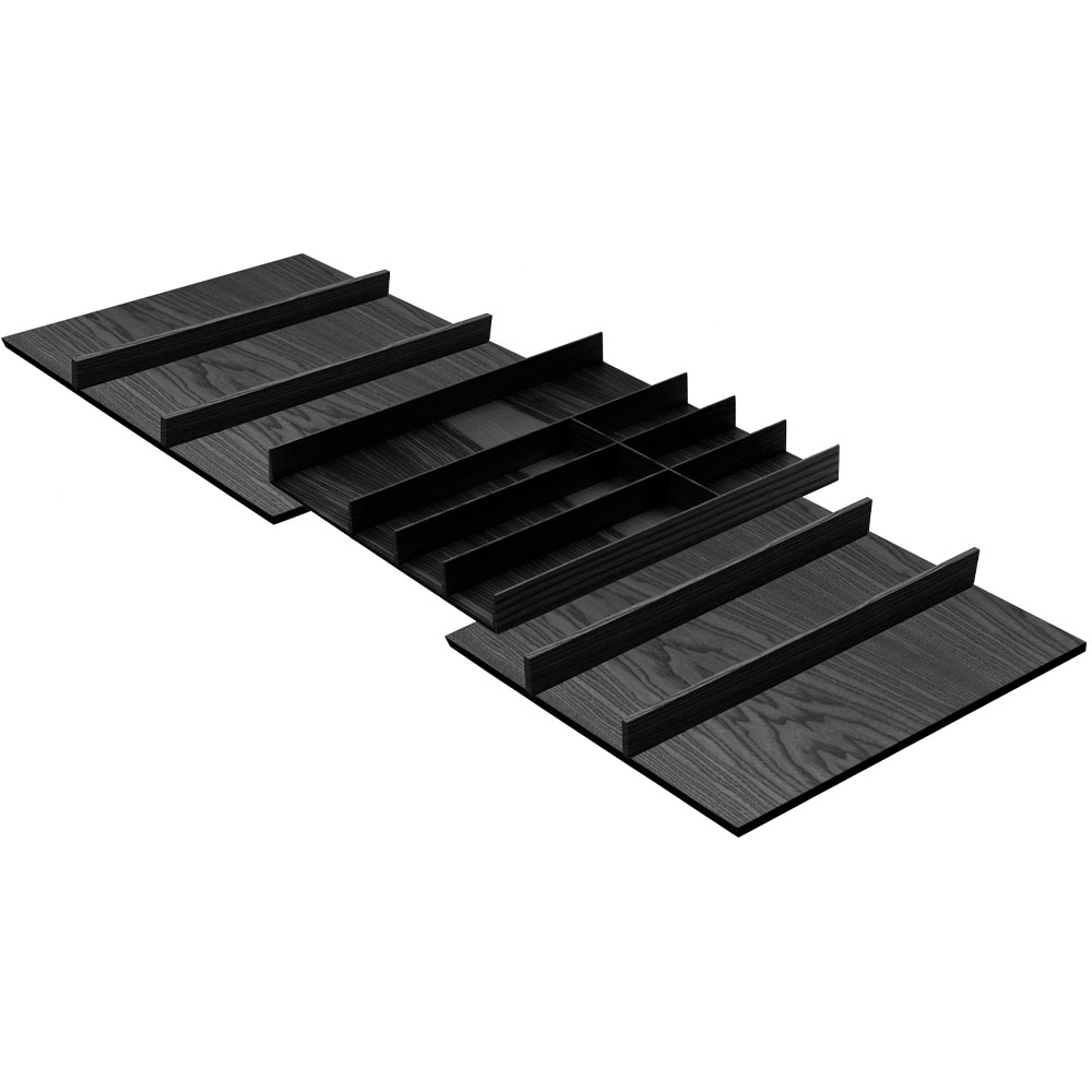 Sistema organizador cubertero LINIQ, acabado fresno negro