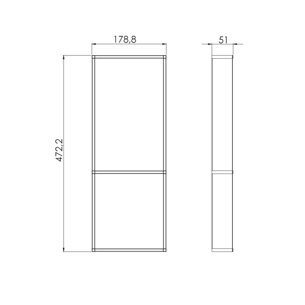 Set organizador cubertero LABRYS con 2 divisiones, de aluminio acabado stardust