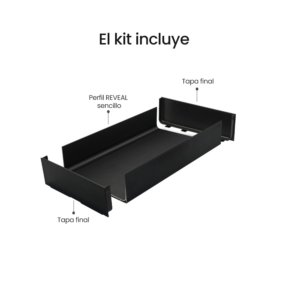 Caja Organizadora REVEAL sencillo, 200mm x 150mm, acabado aluminio anodizado antracita
