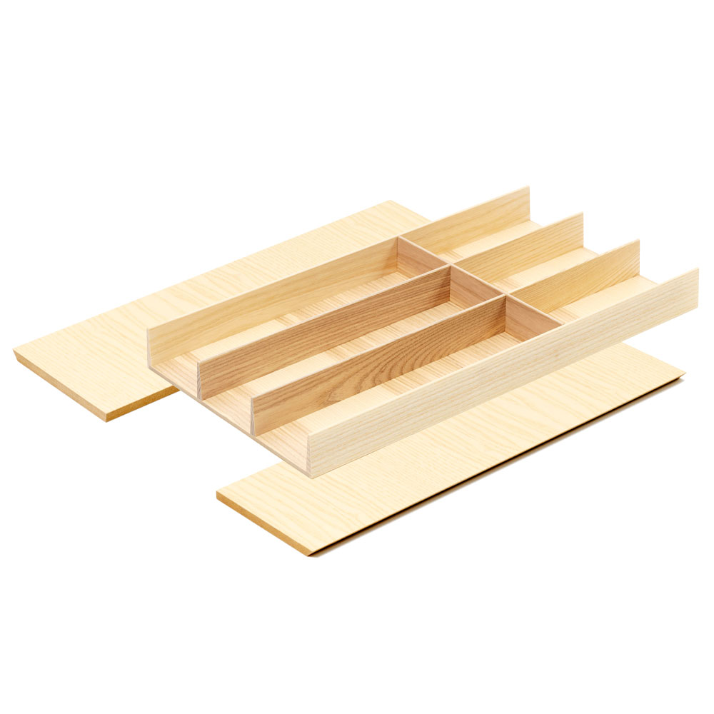 Sistema organizador cubertero LINIQ, acabado encino blanco