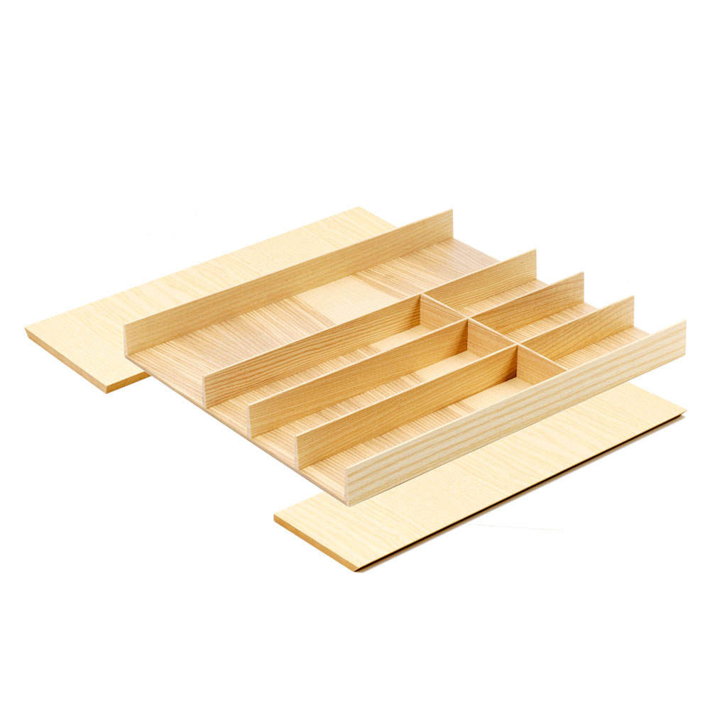 Sistema organizador cubertero LINIQ, acabado encino blanco