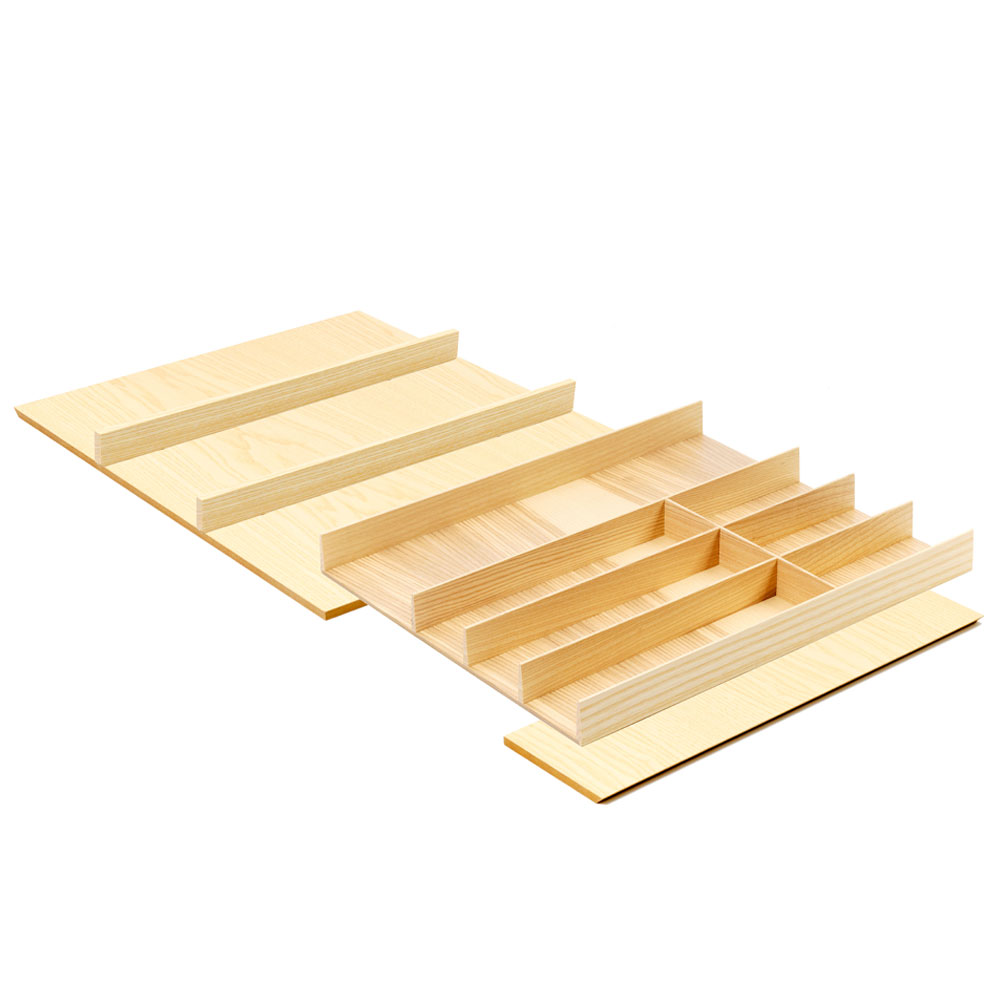 Sistema organizador cubertero LINIQ, acabado encino blanco