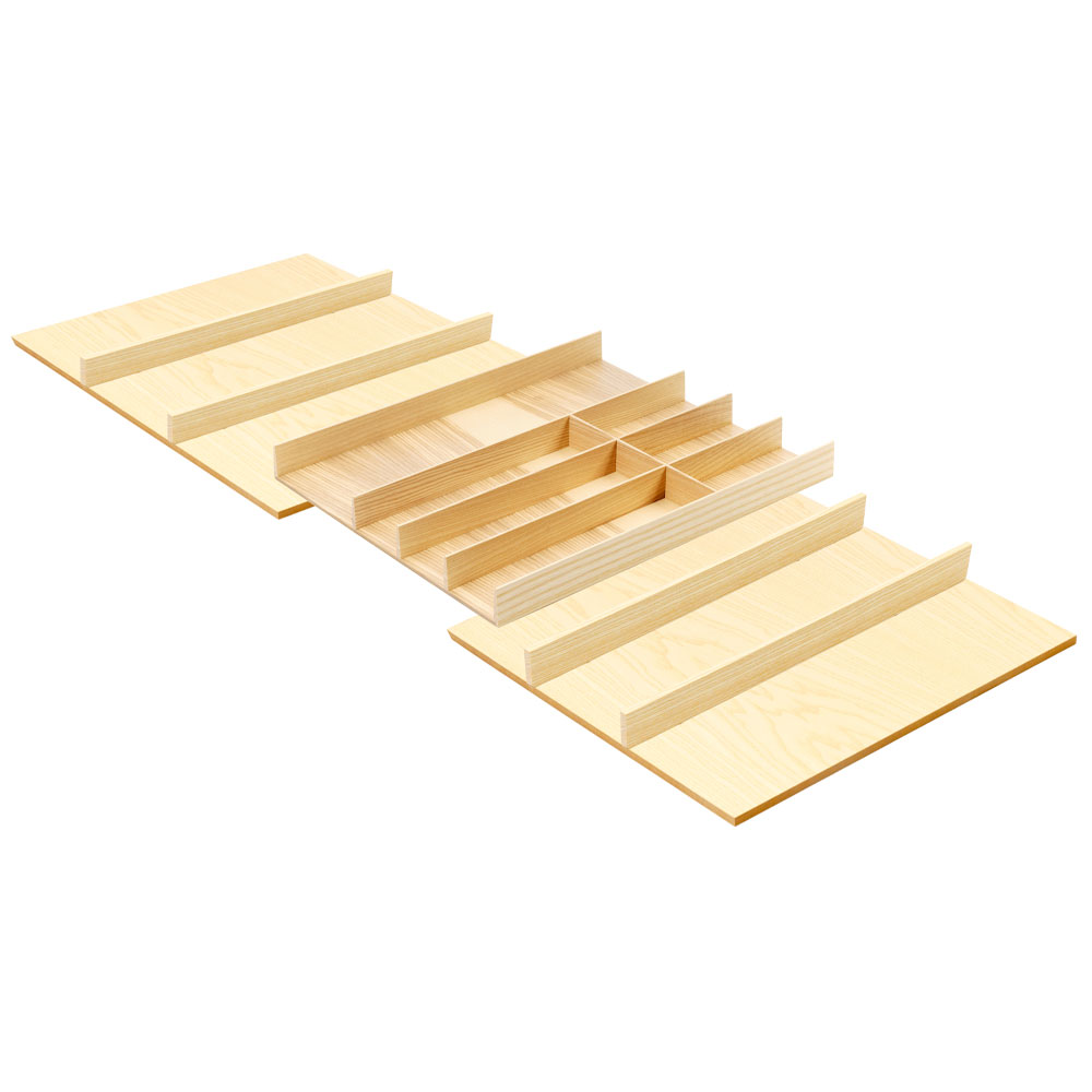 Sistema organizador cubertero LINIQ, acabado encino blanco