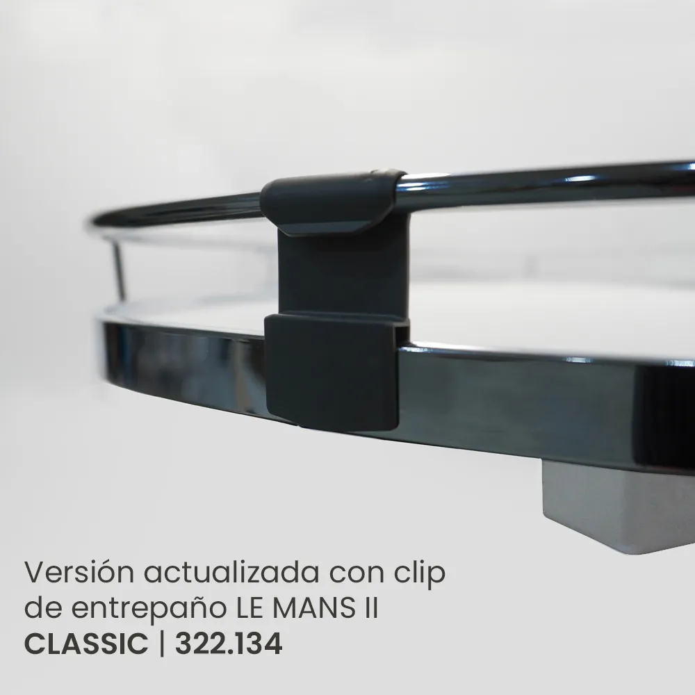 Extraíble de cocina para mueble en esquina LEMANS II CLASSIC, acabado cromo