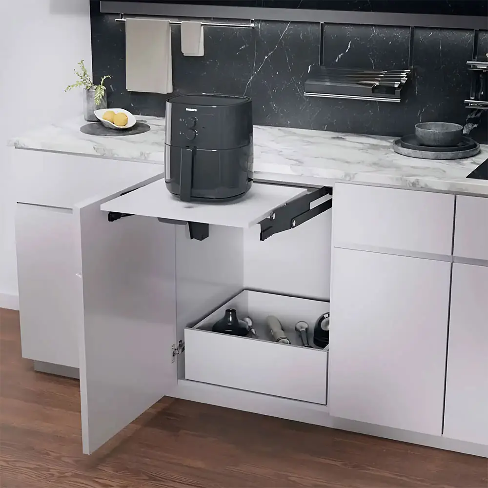 Mecanismo extraible para superficie de apoyo ChefsTable de 600 mm, color antracita