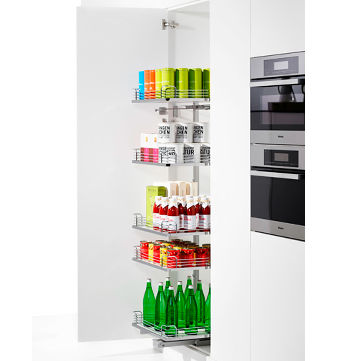 Set TANDEM SOLO, altura 1636mm, para mueble de 450mm, color gris.