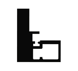 Perfil GLIX con jaladeras L= 2383, Jaladera central de 400 mm. En acabado brown metal grey