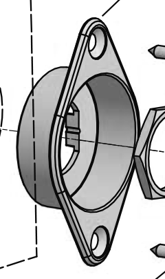 Adaptador para madera, espesores de 16-21 mm.