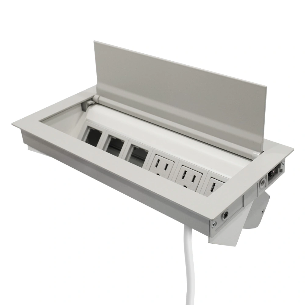 Multicontacto MAIN 2.0, 3 puertos eléctricos y 3 puertos opcionales, acabado gris mate. Hasta agotar existencias.