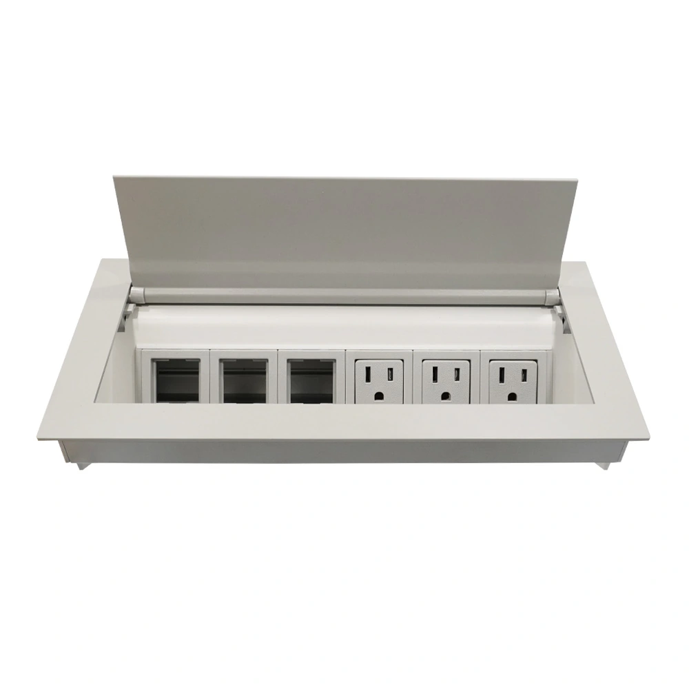 Multicontacto MAIN 2.0, 3 puertos eléctricos y 3 puertos opcionales, acabado gris mate. Hasta agotar existencias.