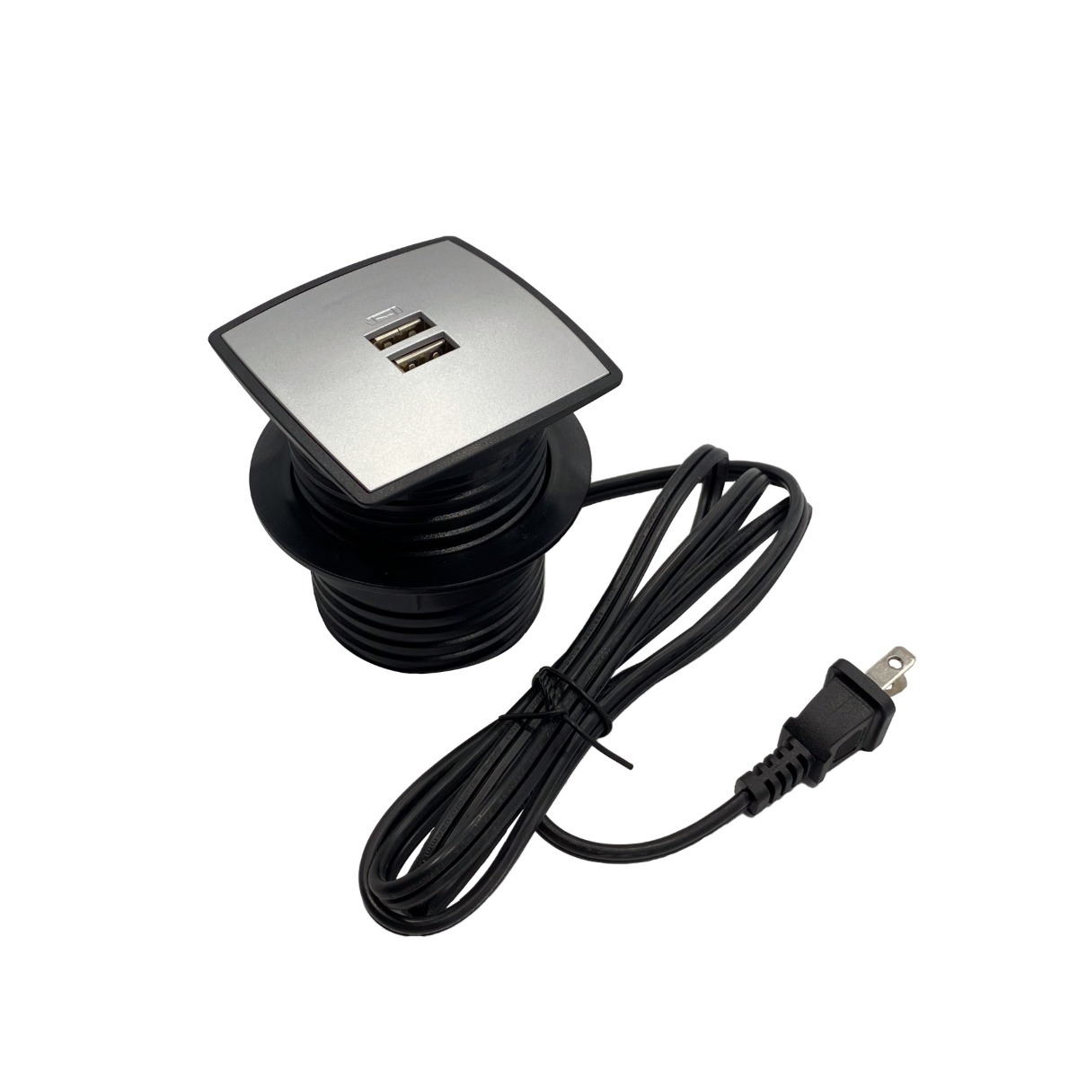 MULTY II USB de carga, con 2 USB de carga, material ABS, acabado gris