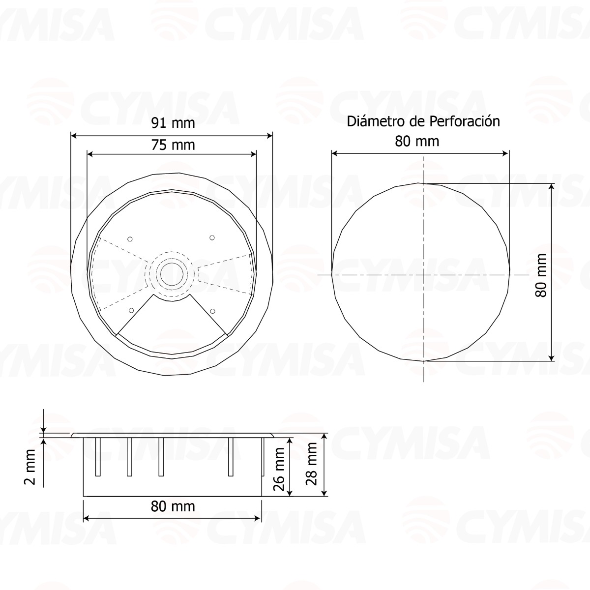 Pasacables redondo con tapa giratoria para mesa o escritorio, plástico negro