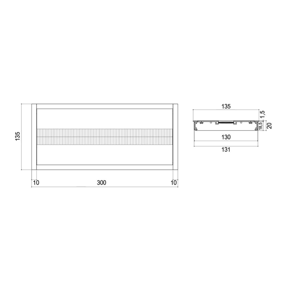 Pasacables VISION 2 para mesa o escritorio
