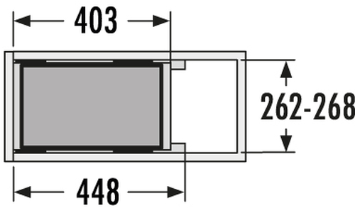 Bote basurero extraíble EURO CARGO-ST para gabinete de 300 mm, cap total 30 L/ 1 bote de 30 L