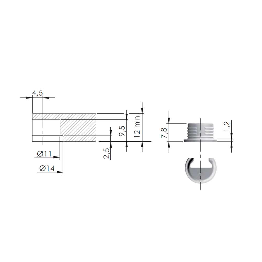 Soporte para entrepaño MAORI